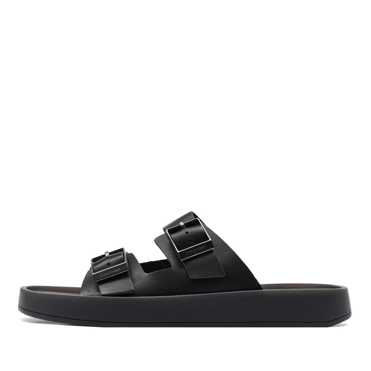 Calvin Klein Ergon Double Bar Sandal Leather Papuci bărbați HM0HM020970GJ