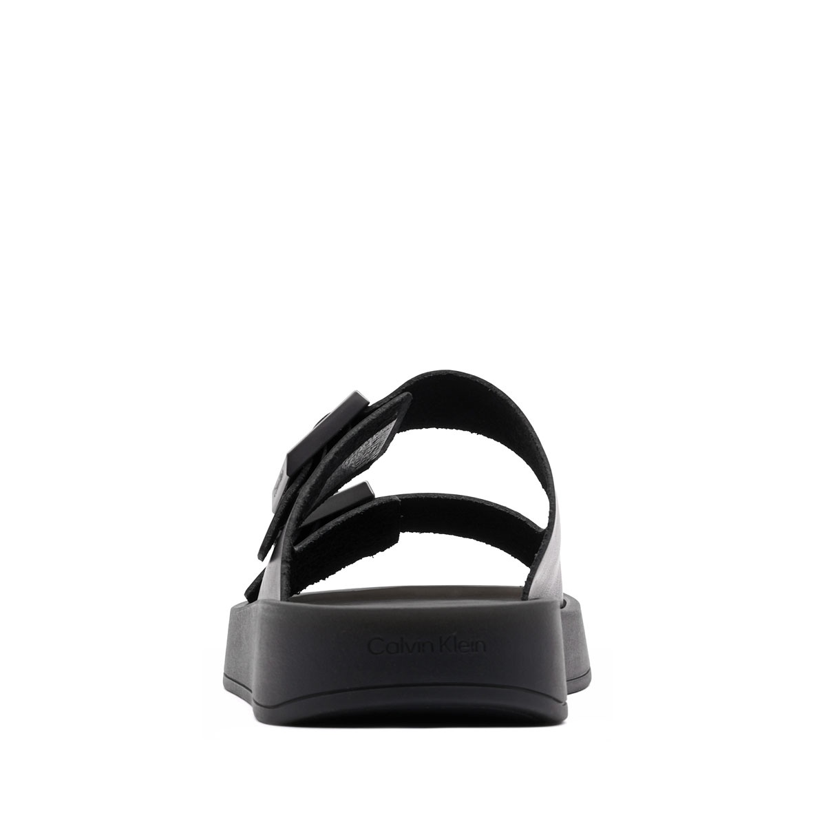 Calvin Klein Ergon Double Bar Sandal Leather Papuci bărbați HM0HM020970GJ