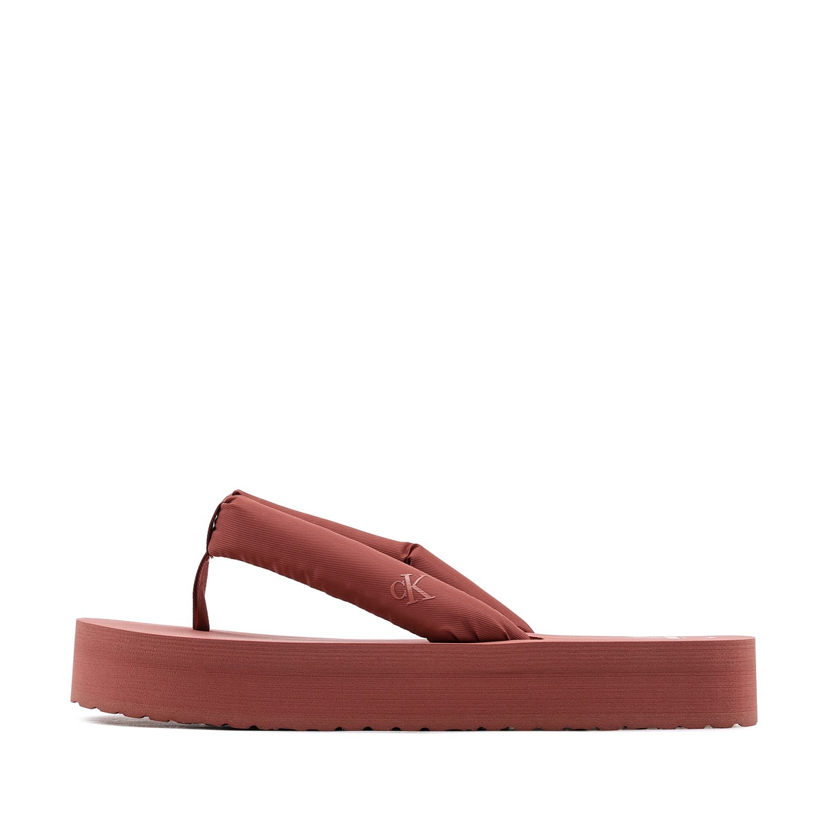 Calvin Klein Beach Sandal Flatform TTXR Satin Șlapi damă YW0YW01723GAM