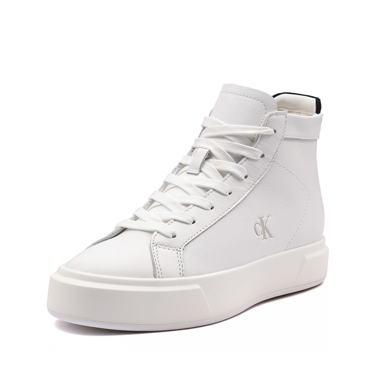 Calvin Klein Basket High Top Mid Leather Mix Teniși damă YW0YW0194601W