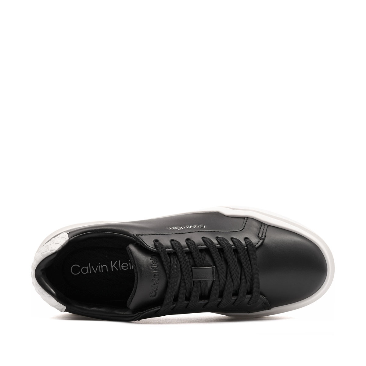 Calvin Klein Chunky Cups LaceUp Leather AOP BT Teniși damă HW0HW032220GM