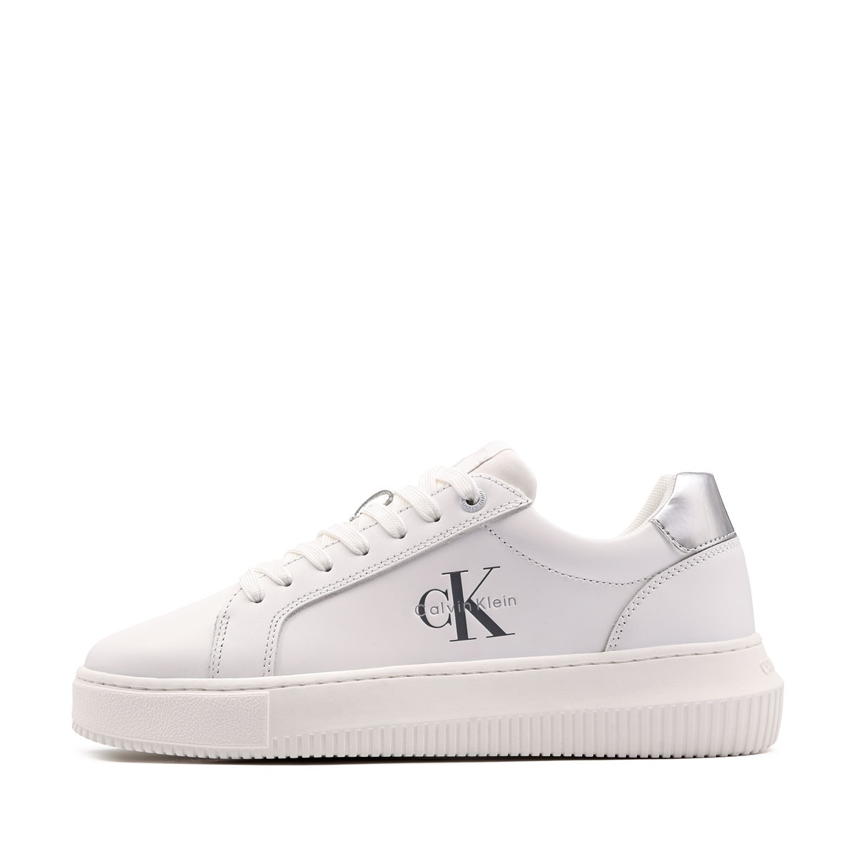 Calvin Klein Chunky Cupsole Leather Silver Teniși damă YW0YW0187602R