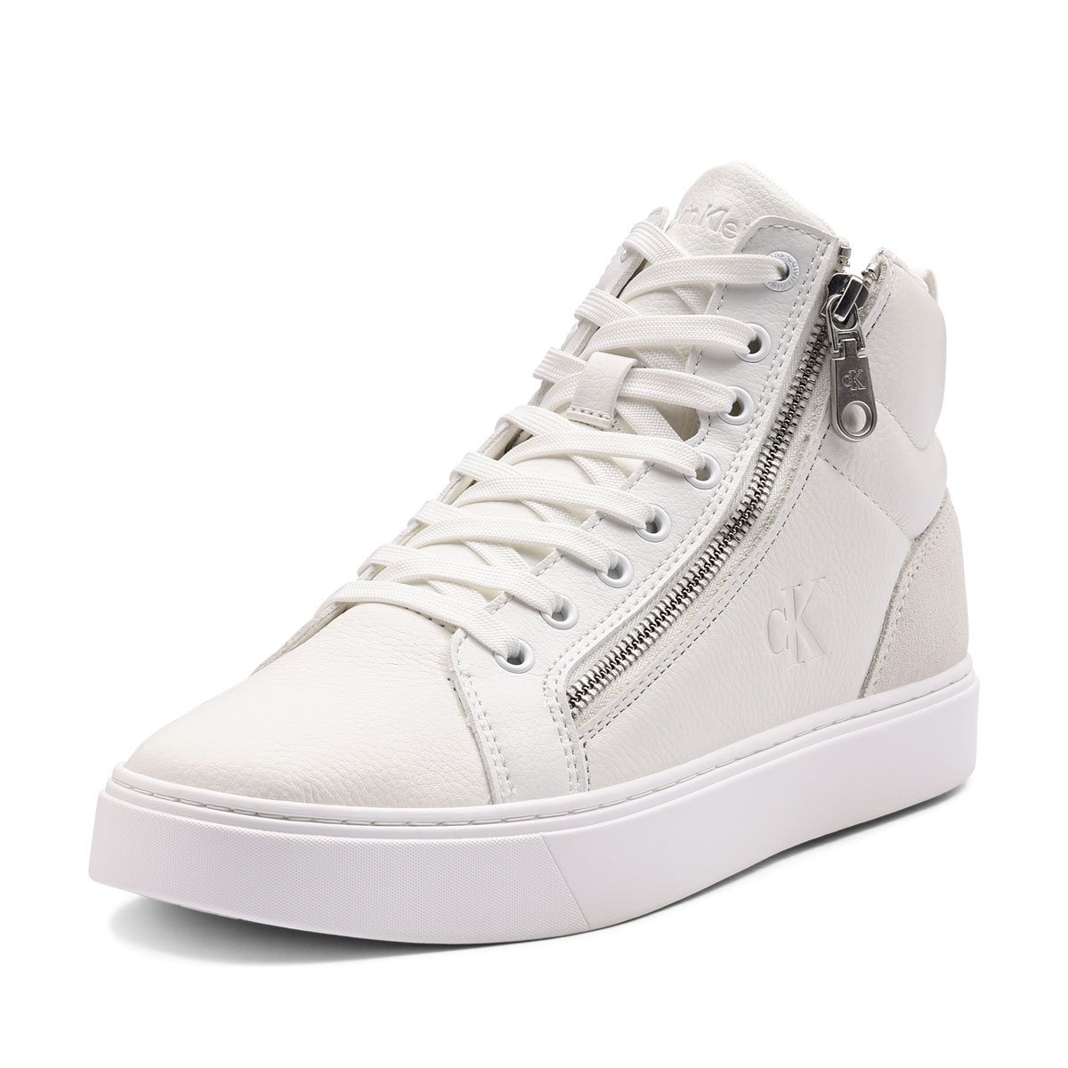 Calvin Klein Classic Cup Mid LaceUp Zip Leather Teniși bărbați YM0YM014280K4