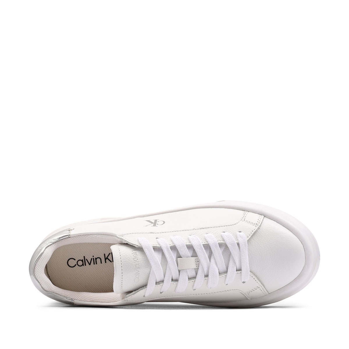 Calvin Klein Flatform Lace Up Leather Met Teniși damă YW0YW019290LC