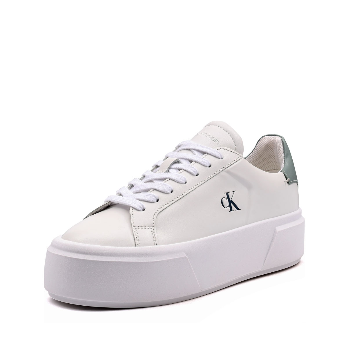 Calvin Klein Flatform LaceUp Leather Teniși damă YW0YW0192805X