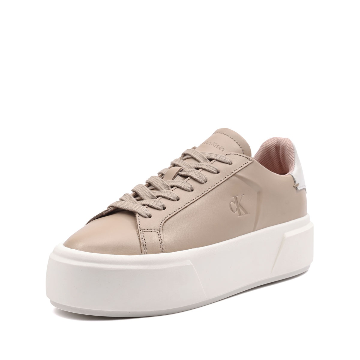 Calvin Klein Flatform LaceUp Leather Teniși damă YW0YW01928ABH