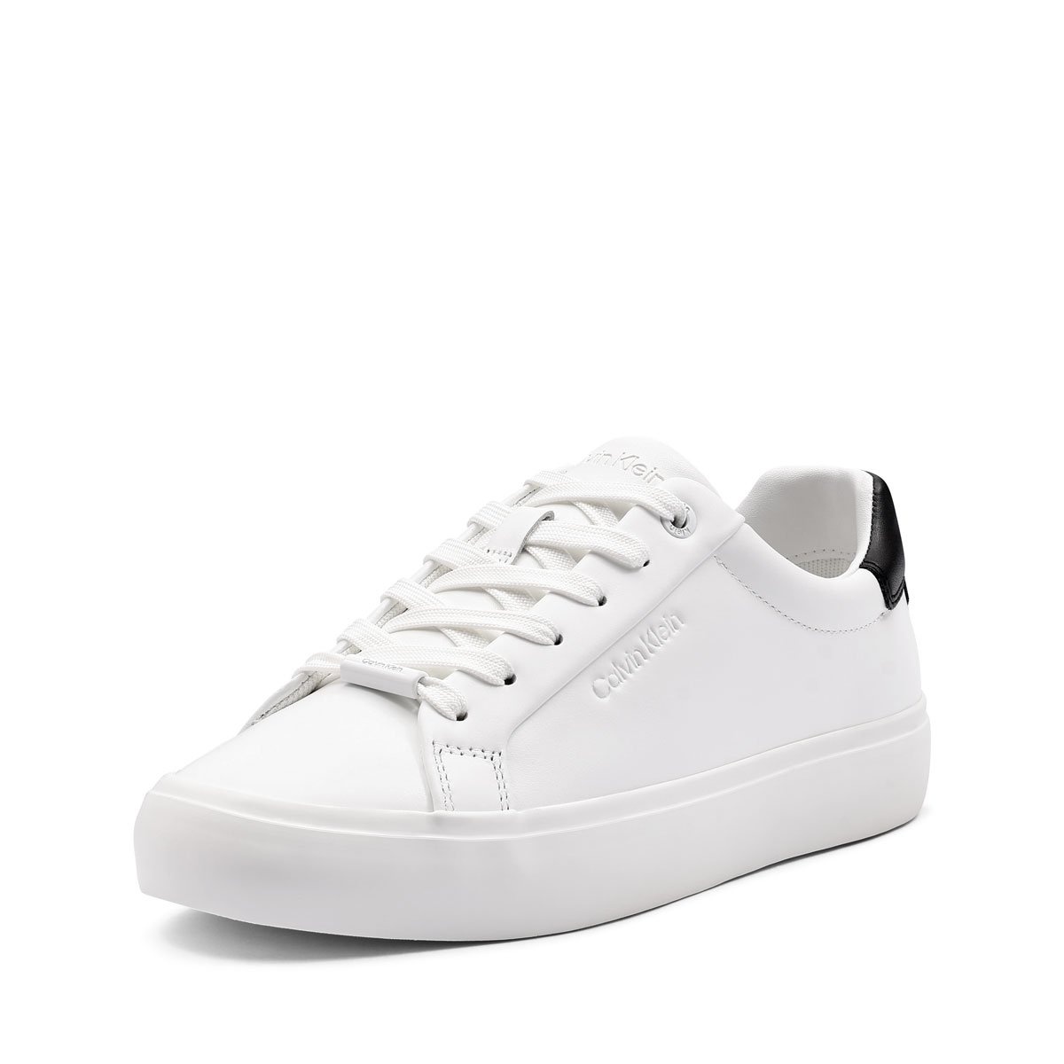 Calvin Klein Lace-Up Sneaker Leather CK Teniși damă HW0HW0267301W