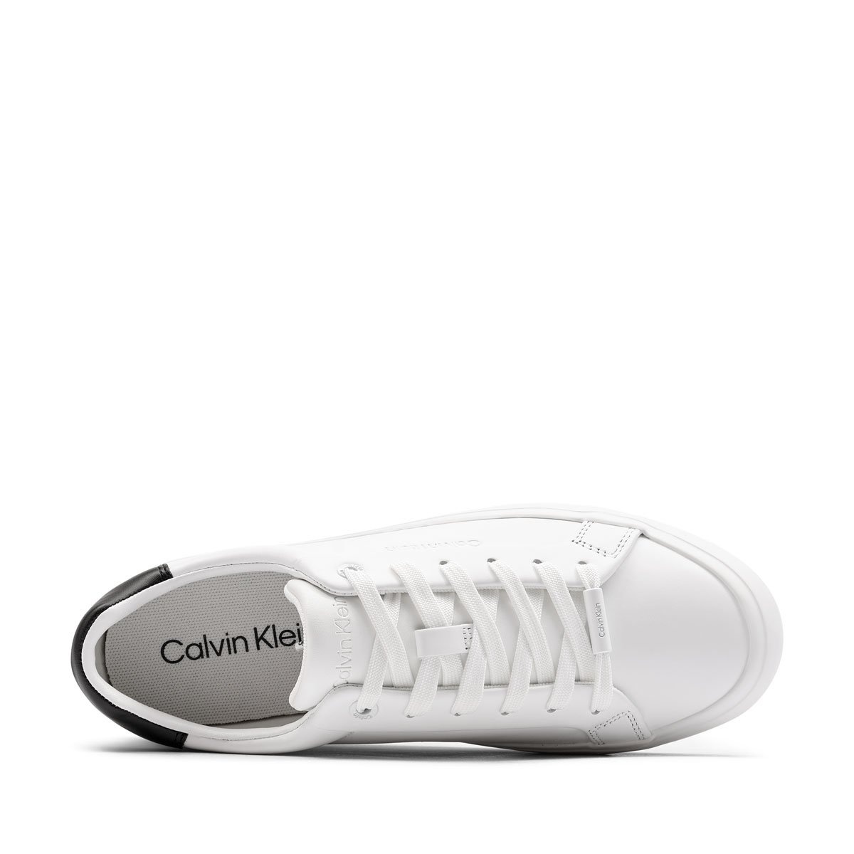 Calvin Klein Lace-Up Sneaker Leather CK Teniși damă HW0HW0267301W