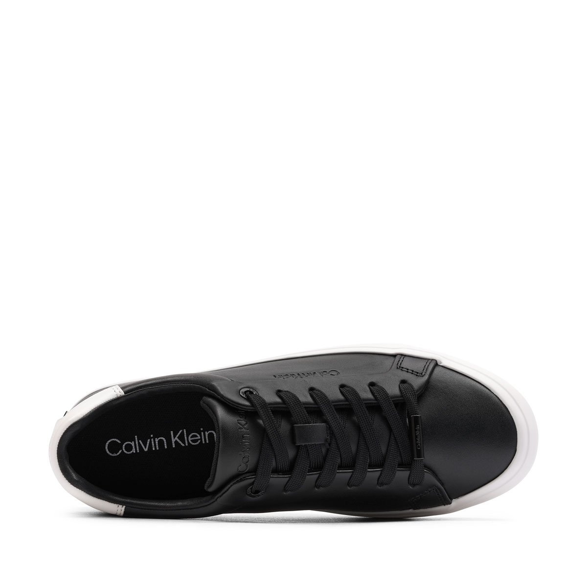 Calvin Klein Lace-Up Sneaker Leather CK Teniși damă HW0HW026730GM