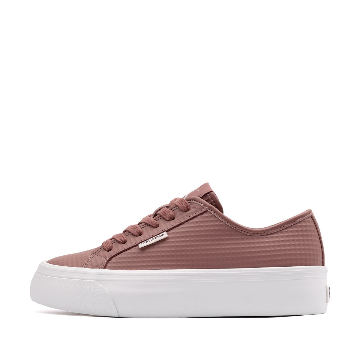 Calvin Klein Vulc Flatf LaceUp Text Leather Teniși damă HW0HW02972VFA