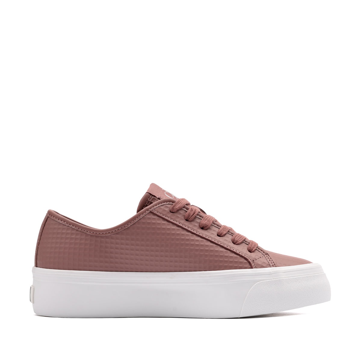 Calvin Klein Vulc Flatf LaceUp Text Leather Teniși damă HW0HW02972VFA