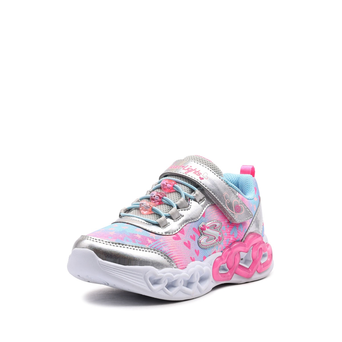 Skechers S Lights-Infinite Heart Lights-Heart Jewels Adidași copii 303261L-SMLT