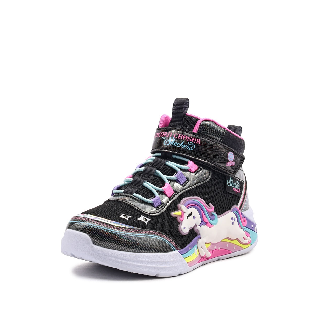 Skechers S Lights-Unicorn Chaser-Jumping Magic Adidași copii 303302L-BKMT