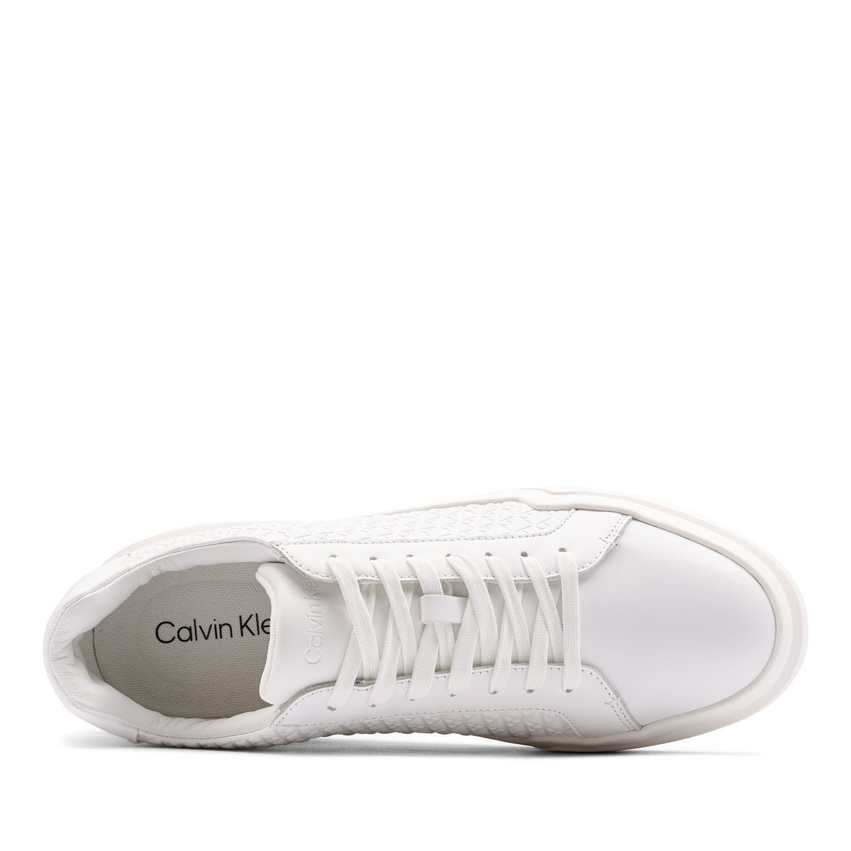Calvin Klein Chunky Cupsole LaceUp Leather AOP Pantofi sport bărbați YM0YM013830K4