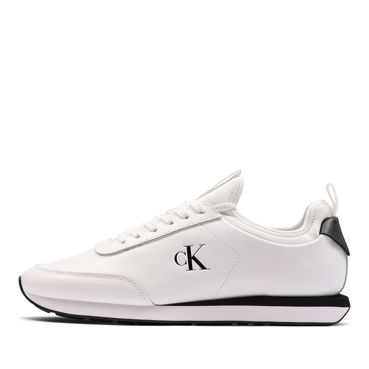 Calvin Klein Retro Runner Sock Laceup Leather Pantofi sport bărbați YM0YM0136201W