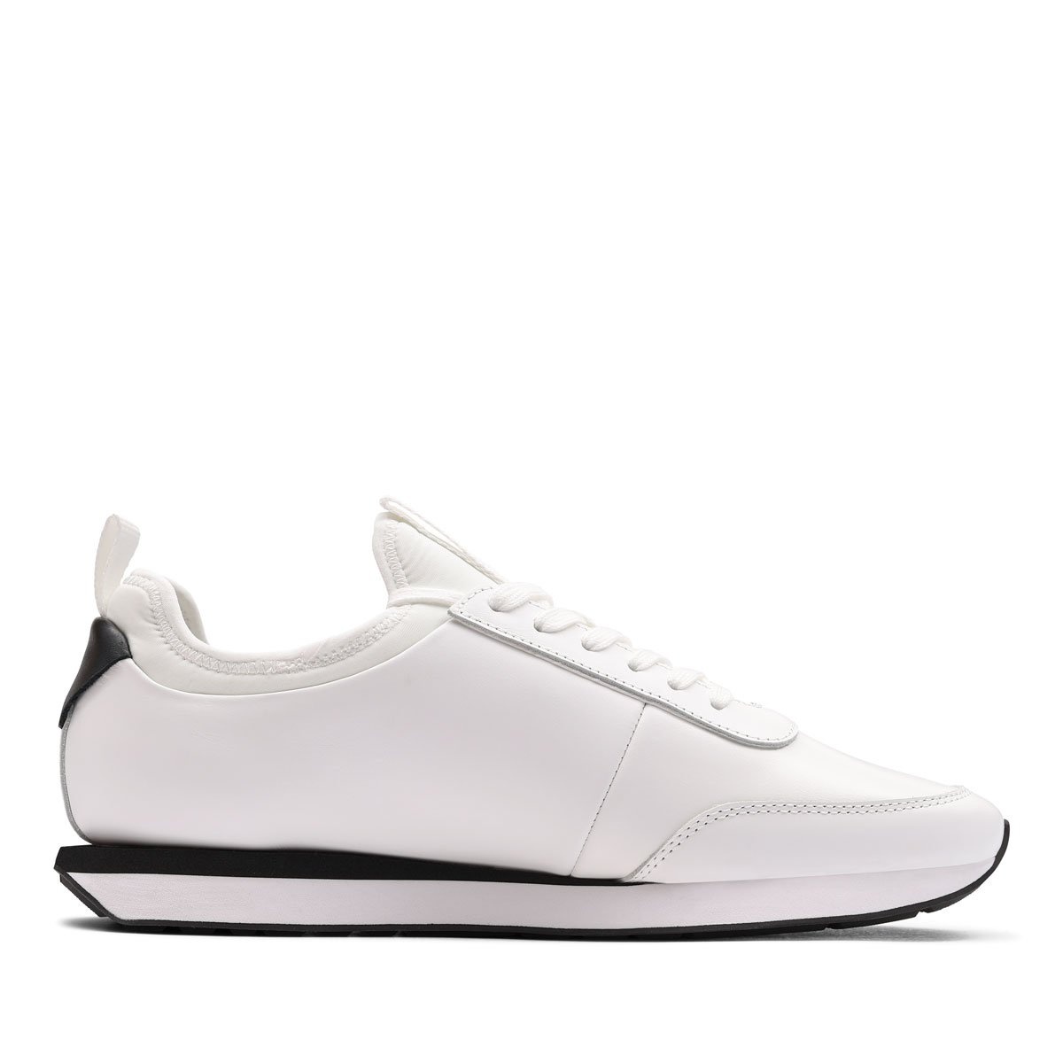 Calvin Klein Retro Runner Sock Laceup Leather Pantofi sport bărbați YM0YM0136201W