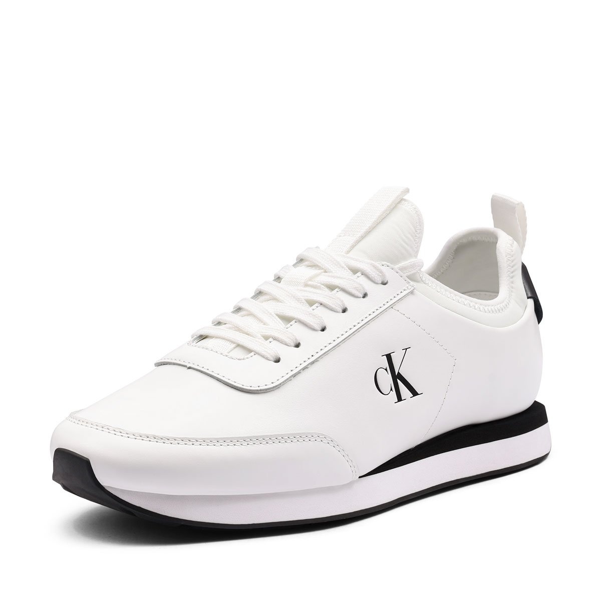 Calvin Klein Retro Runner Sock Laceup Leather Pantofi sport bărbați YM0YM0136201W