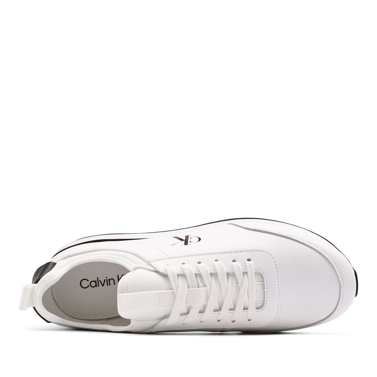 Calvin Klein Retro Runner Sock Laceup Leather Pantofi sport bărbați YM0YM0136201W