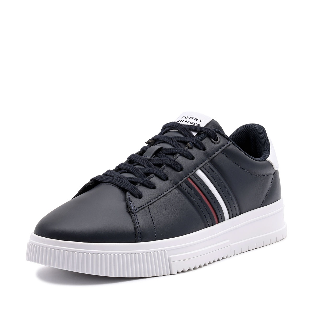 Tommy Hilfiger Modern Cupsole Stripes Leather Pantofi sport bărbați FM0FM05406DW5