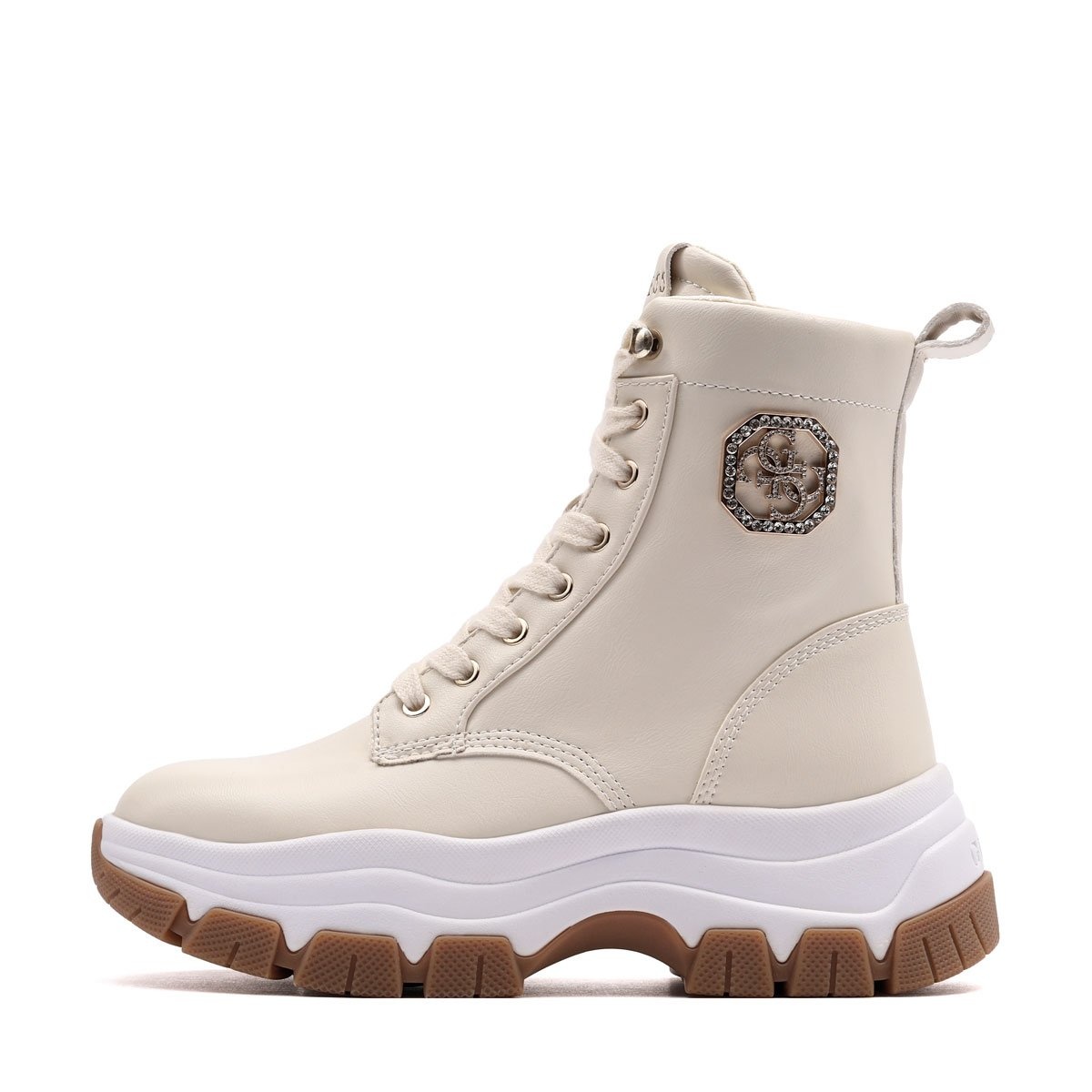 Guess Lady-Leather Like Benzon Pantofi damă de iarnă FLFBNZELE12-CREAM