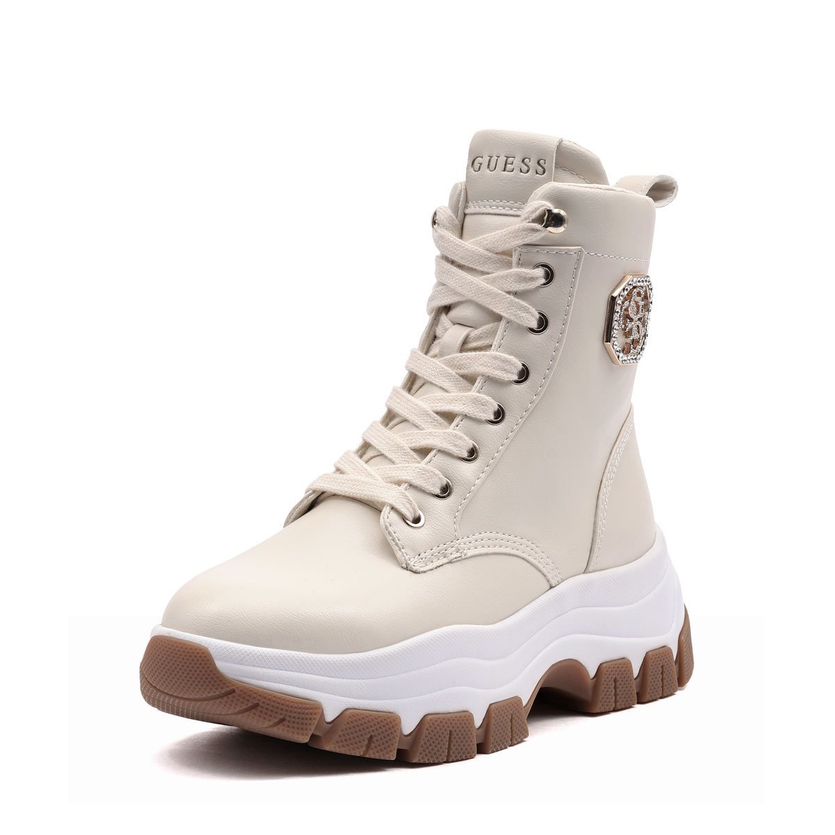 Guess Lady-Leather Like Benzon Pantofi damă de iarnă FLFBNZELE12-CREAM