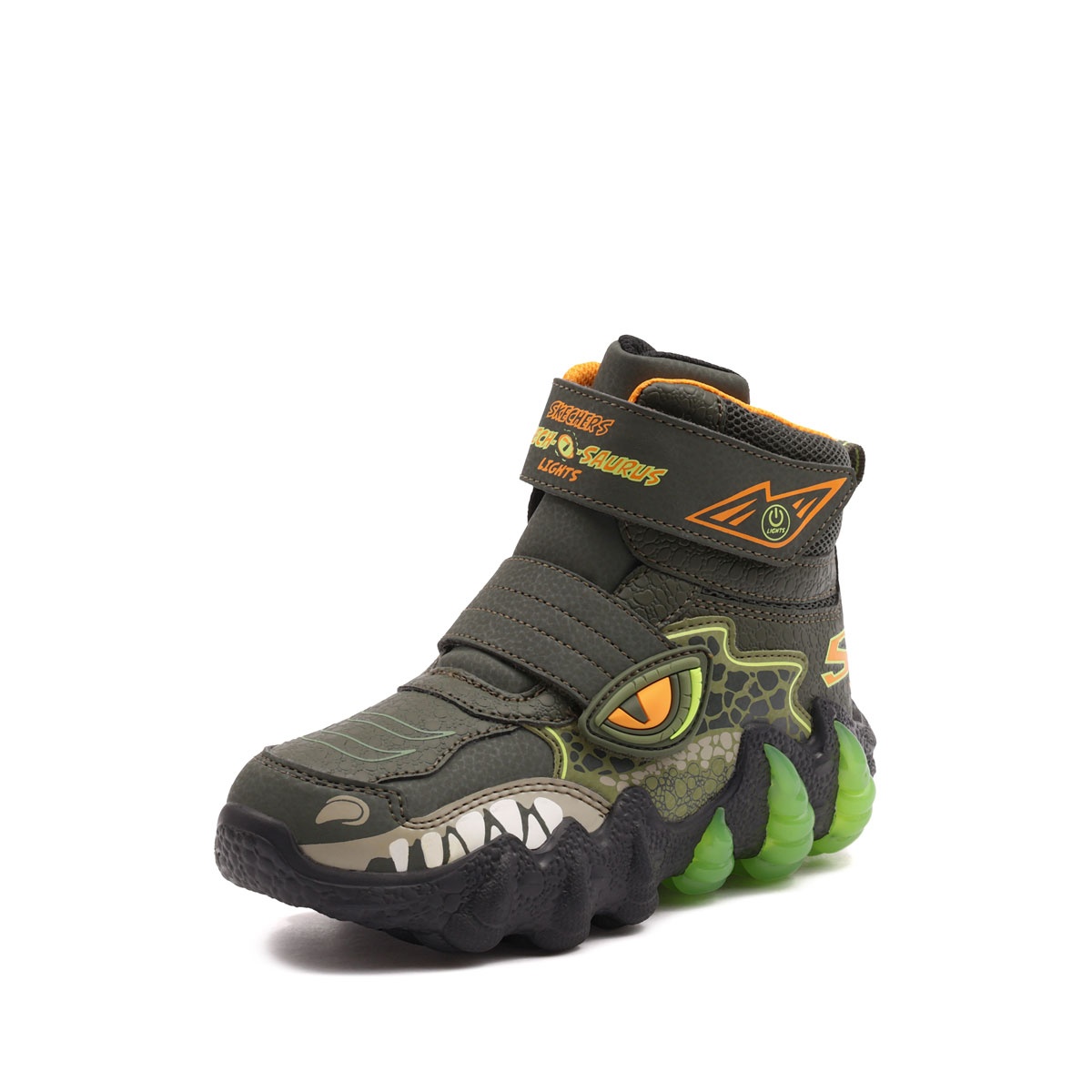 Skechers S Lights-Skech-O-Saurus Lights 2.0-Arctic Dino Pantofi de iarnă copii 400122L-OLV
