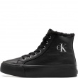 Calvin Klein Vulc Flatform Mid LaceUp Leather Fur Teniși damă HW0HW032340GJ