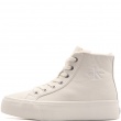 Calvin Klein Vulc Flatform Mid LaceUp Leather Fur Teniși damă HW0HW03234YBJ