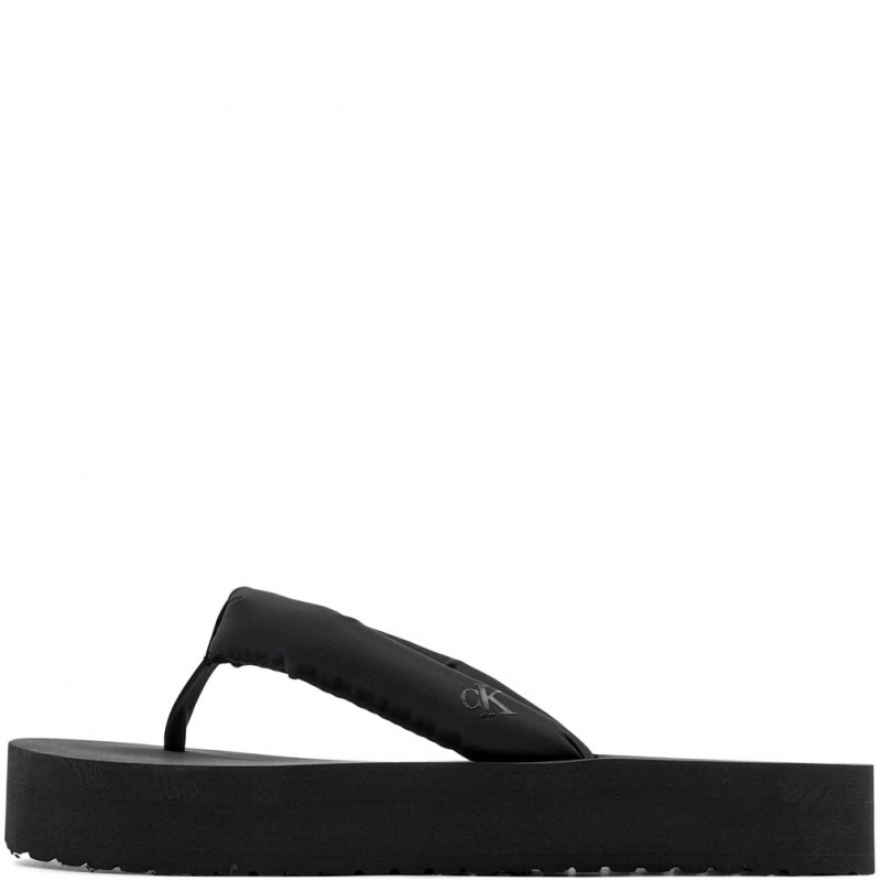 Calvin Klein Beach Sandal Flatform TTXR Satin Șlapi damă YW0YW017230GJ