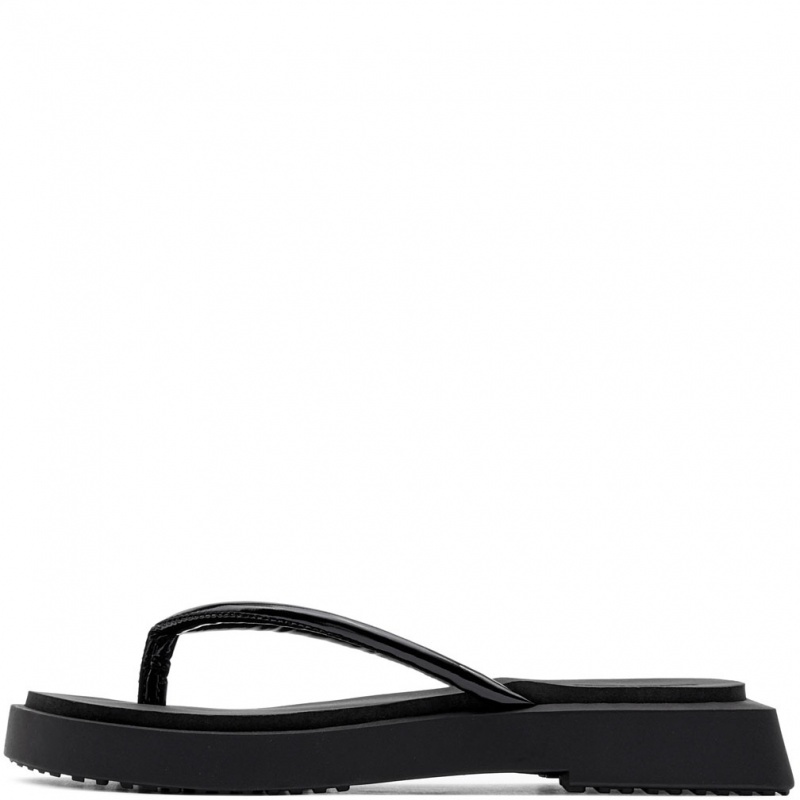 Calvin Klein SQ Low Wedge Sandal Stitch Șlapi damă YW0YW017160GJ