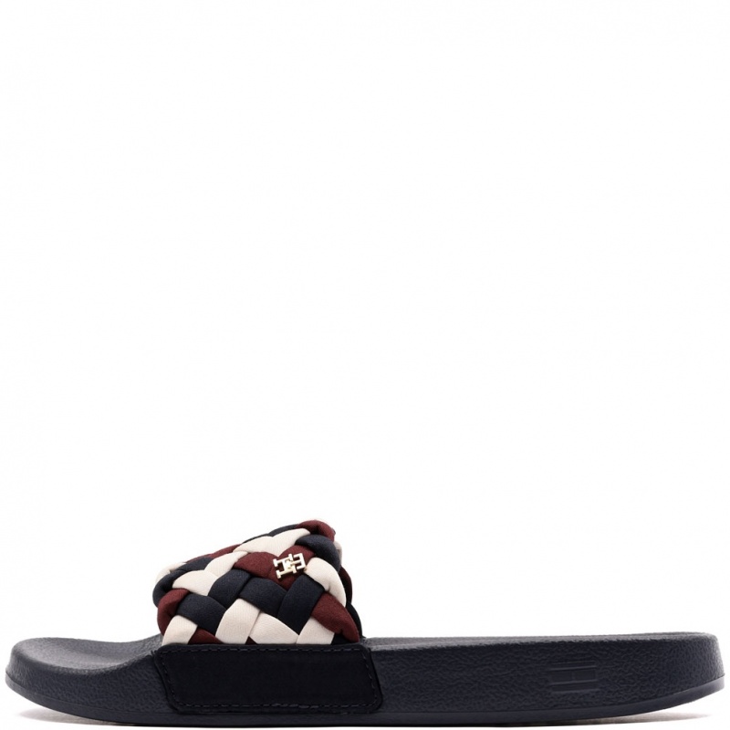 Tommy Hilfiger Braided Slide Șlapi damă FW0FW092030GY