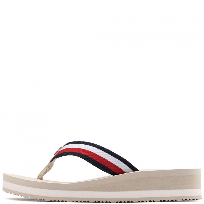 Tommy Hilfiger TH Corp Mid Wedge Beach Șlapi damă FW0FW08517ACJ