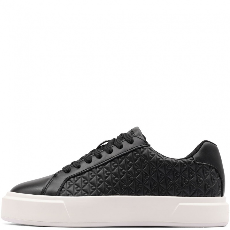Calvin Klein Basket Lace Up Leather AOP Teniși damă YW0YW02006BEH