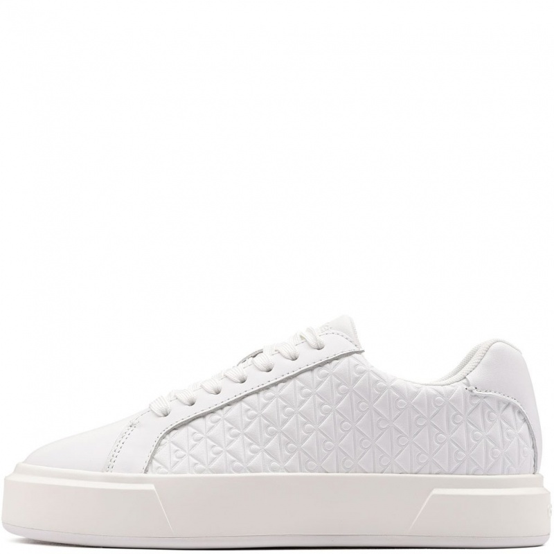 Calvin Klein Basket Lace Up Leather AOP Teniși damă YW0YW02006YAF
