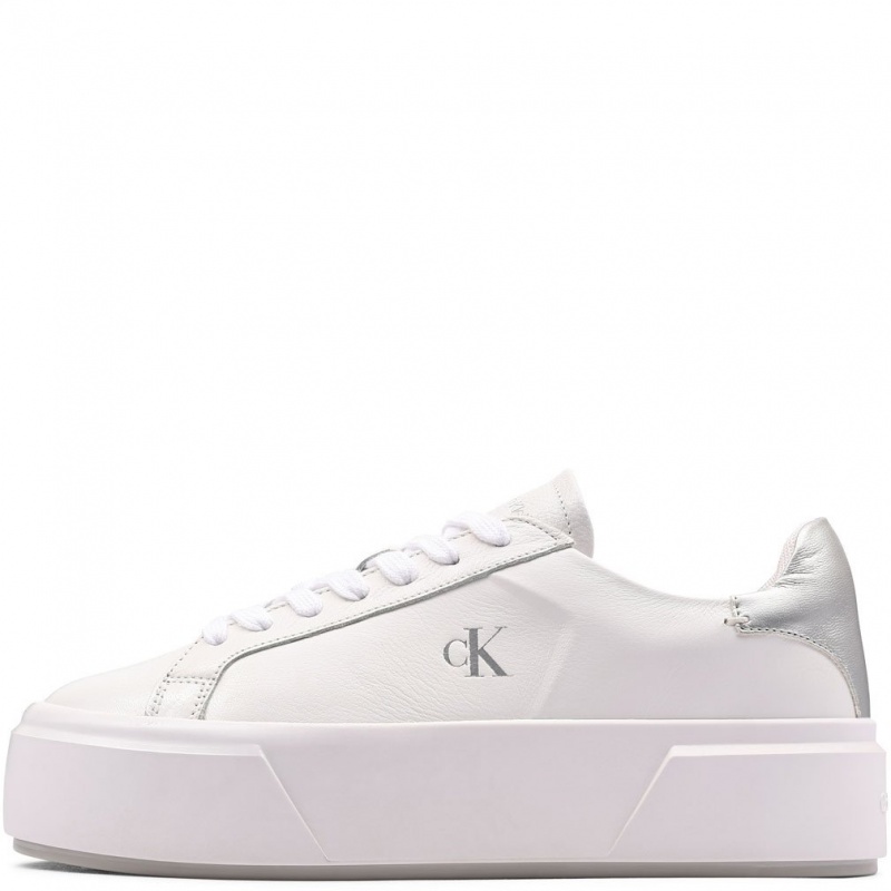 Teniși damă Calvin Klein Flatform Lace Up Leather Met YW0YW019290LC Calvin Klein Flatform Lace Up Leather Met Teniși damă YW0YW019290LC