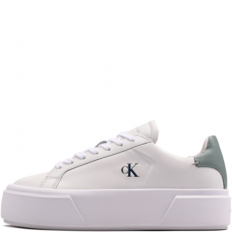 Calvin Klein Flatform LaceUp Leather Teniși damă YW0YW0192805X