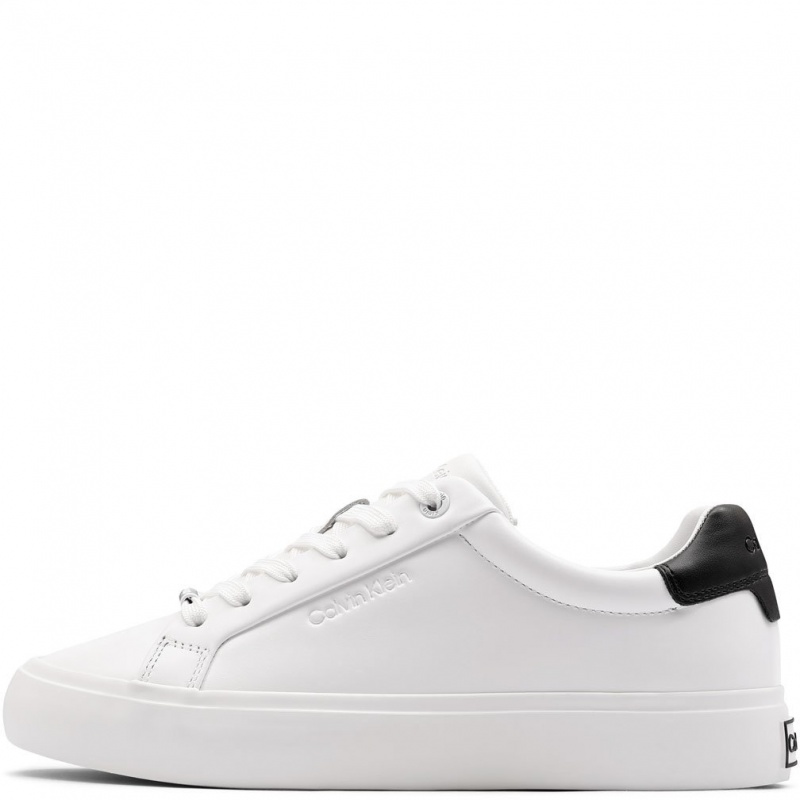 Calvin Klein Lace-Up Sneaker Leather CK Teniși damă HW0HW0267301W