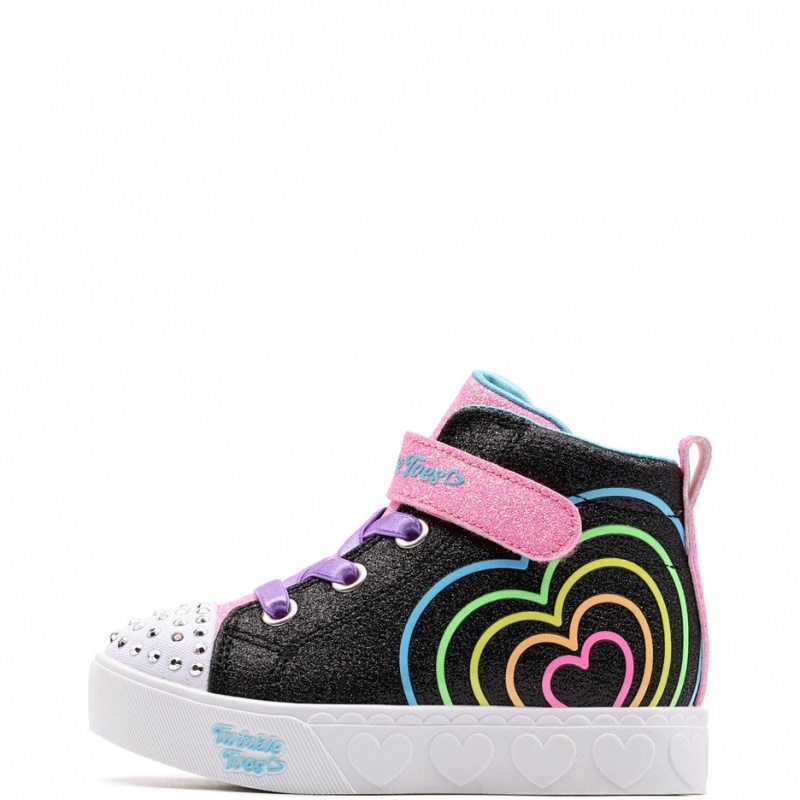 Skechers S Lights-Heart Steps-Heart Glow Teniși copii 314623N-BKMT