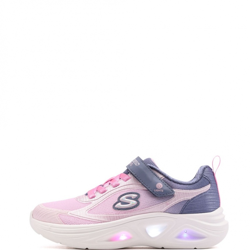 Skechers S Lights-Sola Glow-Color 2.0 Adidași copii 303729L-GYPK