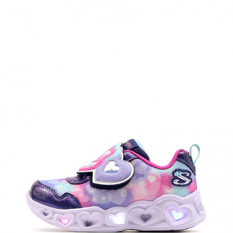 Skechers S Lights-Heart Lights-Lovin Reflection Adidași copii 302693N-NVHP