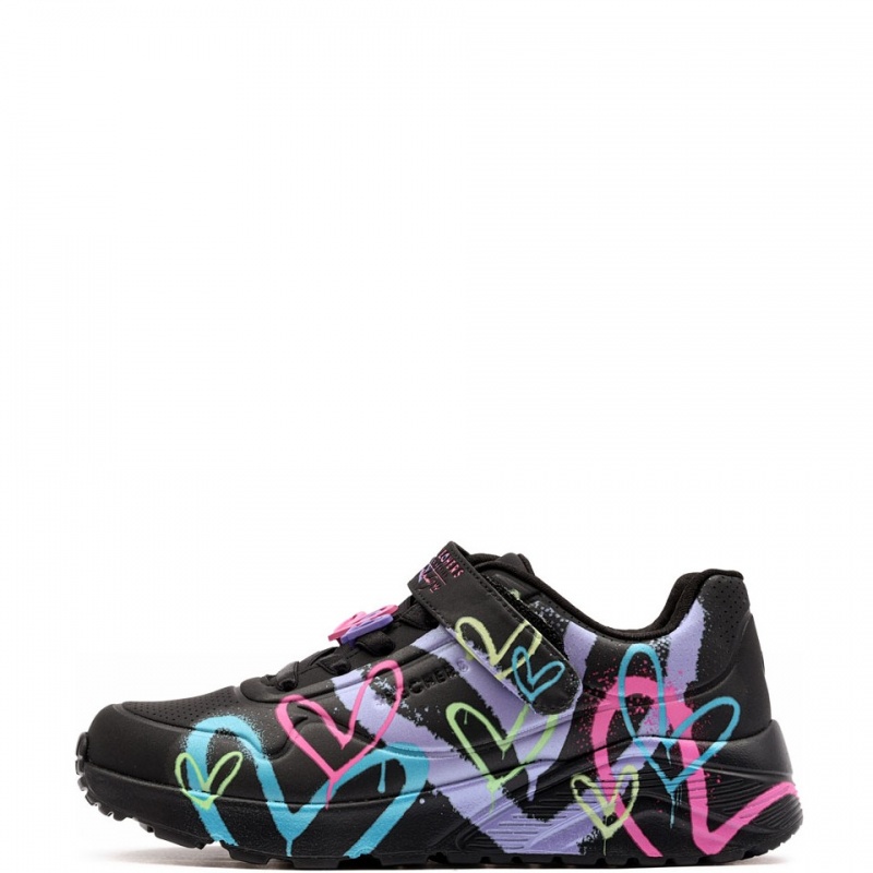 Skechers Uno Lite-Heart Status Adidași copii 314966L-BKMT