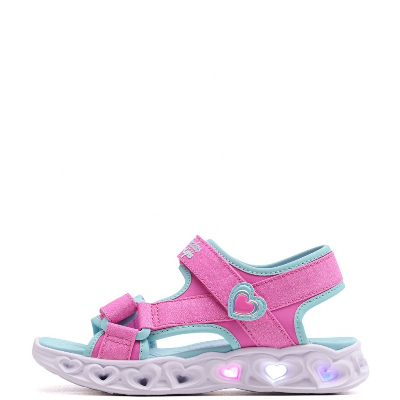 Skechers S Lights-Heart Lights-Sugar Sparks Sandale copii 303114L-PKTQ