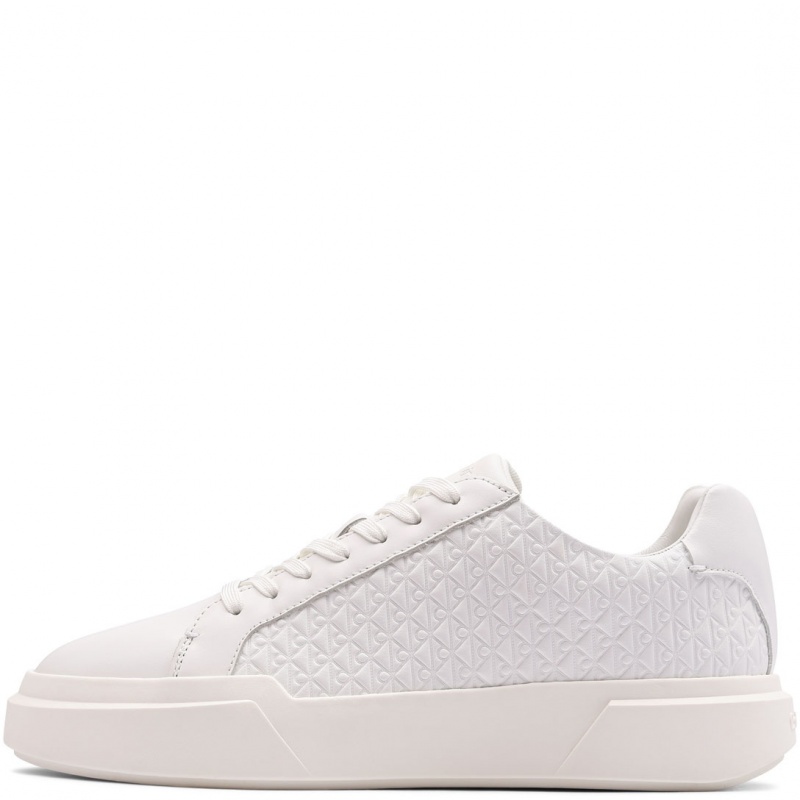 Calvin Klein Chunky Cupsole LaceUp Leather AOP Pantofi sport bărbați YM0YM013830K4