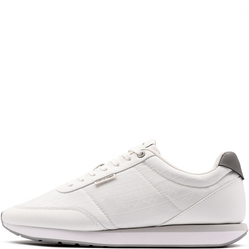 Calvin Klein Retro Runner Leather AOP NY Pantofi sport bărbați HM0HM0221302U