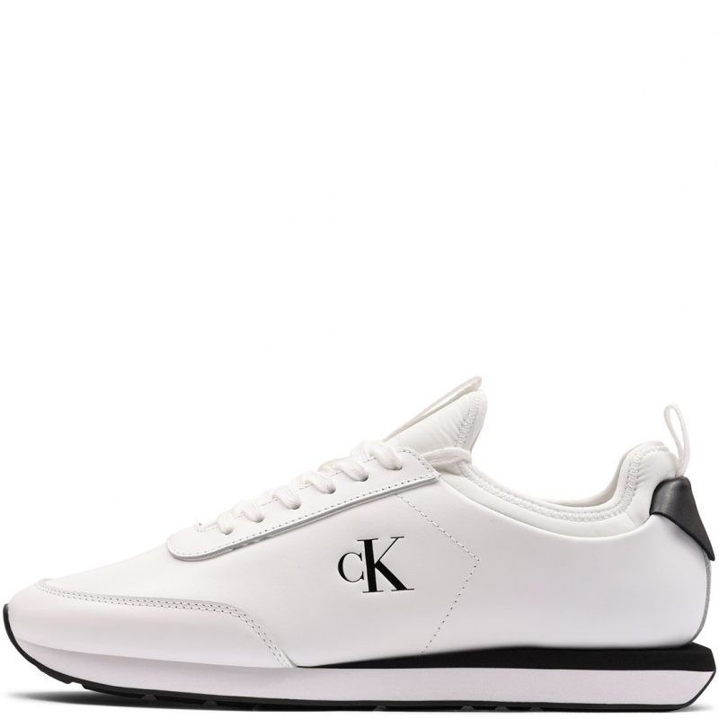 Calvin Klein Retro Runner Sock Laceup Leather Pantofi sport bărbați YM0YM0136201W