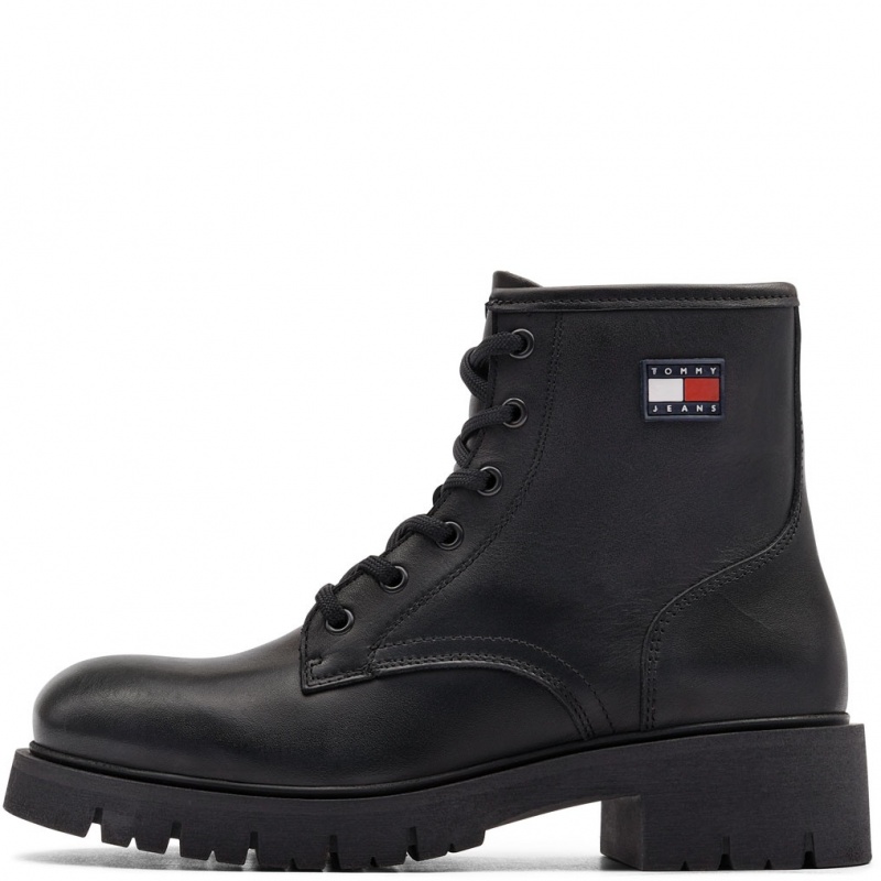 Tommy Hilfiger TJW Lace Up Leather Boot Pantofi damă de iarnă EN0EN02824BDS